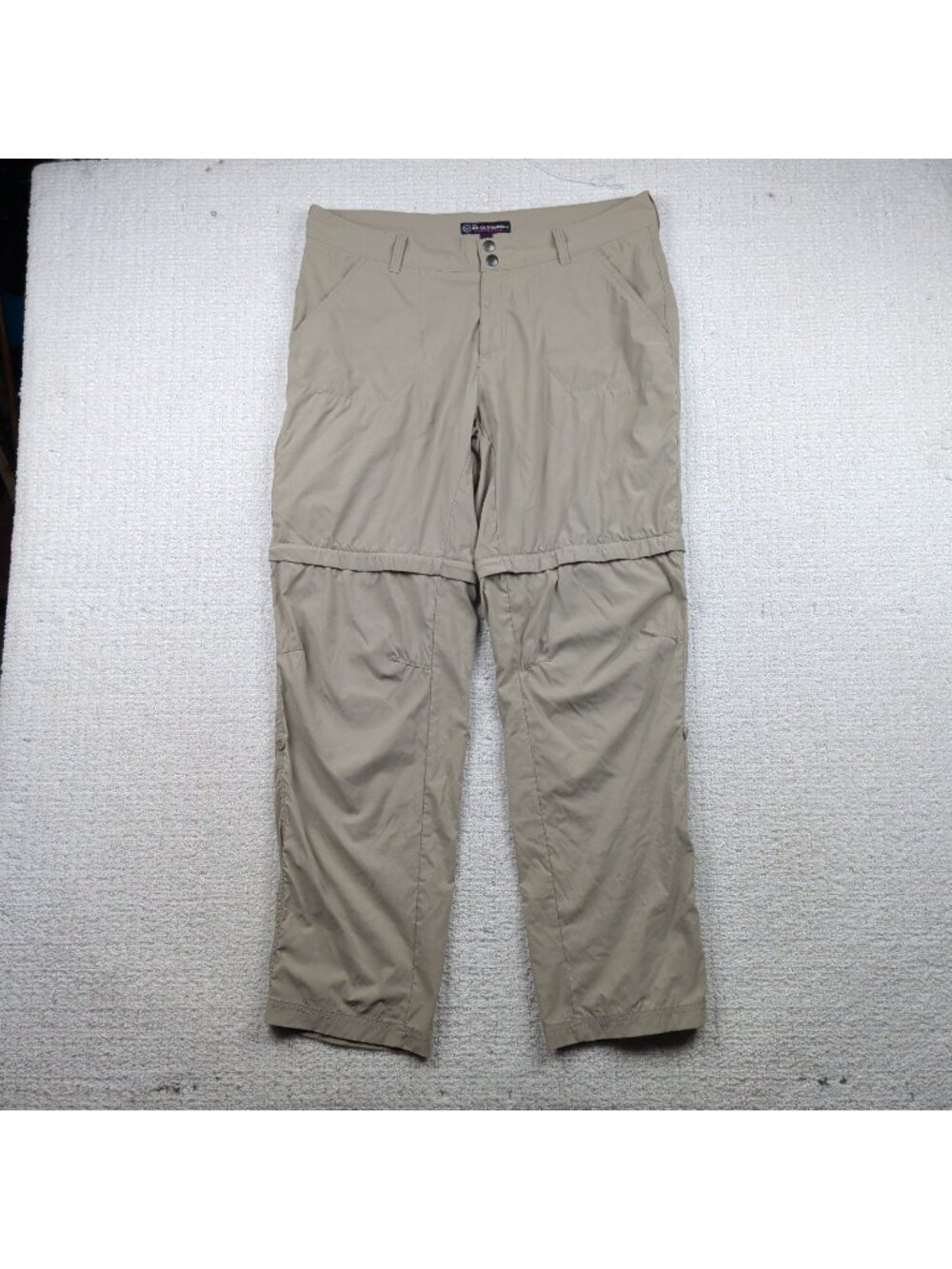 BC Clothing Expedition Pants Mens L Khaki Convertible Roll Up Hiking Outdoor